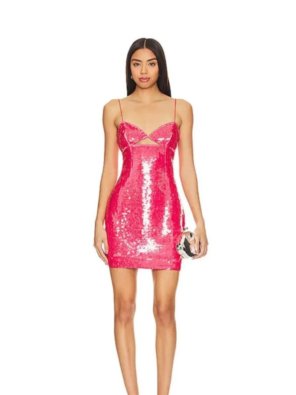 Susana Monaco Pink Sequin Mini Dress